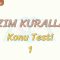 YAZIM KURALLARI / KONU TESTİ – 1
