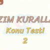 YAZIM KURALLARI / KONU TESTİ – 2