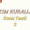 YAZIM KURALLARI / KONU TESTİ – 3