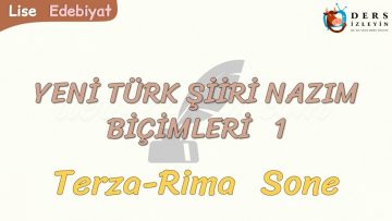 YENİ TÜRK ŞİİRİ NAZIM BİÇİMLERİ – 1 / TERZA-RİMA – SONE