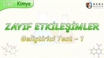 ZAYIF ETKİLEŞİMLER / GELİŞTİRİCİ TEST – 1