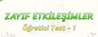ZAYIF ETKİLEŞİMLER / ÖĞRETİCİ TEST – 1