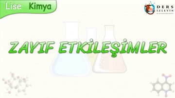 ZAYIF ETKİLEŞİMLER / VAN DER WAALS BAĞLARI