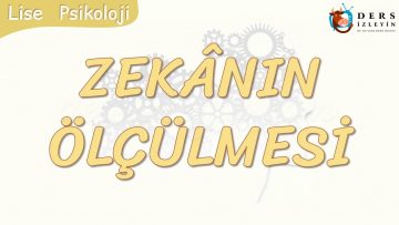 ZEKANIN ÖLÇÜLMESİ