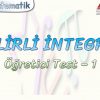 BELİRLİ İNTEGRAL / ÖĞRETİCİ TEST – 1