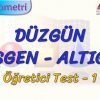 DÜZGÜN BEŞGEN – ALTIGEN / ÖĞRETİCİ TEST – 1  (TYT)