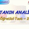 NOKTANIN ANALİTİĞİ / ÖĞRETİCİ TEST – 2 (TYT)