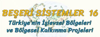 TÜRKİYENİN İŞLEVSEL BÖLGELERİ VE BÖLGESEL KALKINMA PROJELERİ (BEŞERİ SİSTEMLER – 16)  (AYT)