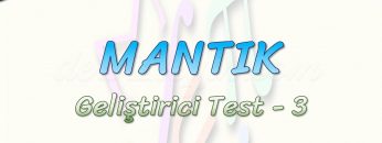 MANTIK / GELİŞTİRİCİ TEST – 3
