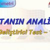 NOKTANIN ANALİTİĞİ / GELİŞTİRİCİ TEST  – 1 (TYT)