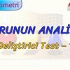 DOĞRUNUN ANALİTİĞİ / GELİŞTİRİCİ TEST – 1 (TYT)
