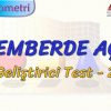 ÇEMBERDE AÇI / GELİŞTİRİCİ TEST – 2 (TYT)