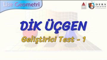 DİK ÜÇGEN / GELİŞTİRİCİ TEST – 1 (AYT)