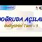 DOĞRUDA AÇILAR / GELİŞTİRİCİ TEST – 1 (AYT)