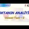NOKTANIN ANALİTİĞİ / UZMAN TEST – 2 (TYT)