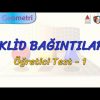 ÖKLİD BAĞINTILARI / ÖĞRETİCİ TEST – 1 (AYT)