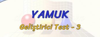 YAMUK / GELİŞTİRİCİ TEST – 3 (TYT)
