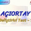 AÇIORTAY / GELİŞTİRİCİ TEST  – 1 (AYT)