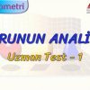 DOĞRUNUN ANALİTİĞİ / UZMAN TEST –  1 (TYT)