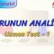 DOĞRUNUN ANALİTİĞİ / UZMAN TEST –  1 (TYT)