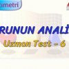 DOĞRUNUN ANALİTİĞİ / UZMAN TEST –  6 (TYT)