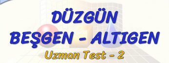 DÜZGÜN BEŞGEN – ALTIGEN / UZMAN TEST – 2 (TYT)