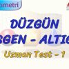 DÜZGÜN BEŞGEN – ALTIGEN / UZMAN TEST – 1 (TYT)