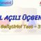 ÖZEL AÇILI ÜÇGENLER / GELİŞTİRİCİ TEST – 3 (AYT)