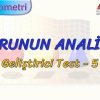 DOĞRUNUN ANALİTİĞİ / GELİŞTİRİCİ TEST – 5 (AYT)