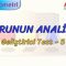DOĞRUNUN ANALİTİĞİ / GELİŞTİRİCİ TEST – 5 (AYT)