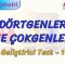 DÖRTGENLER VE ÇOKGENLER / GELİŞTİRİCİ TEST – 1 (AYT)