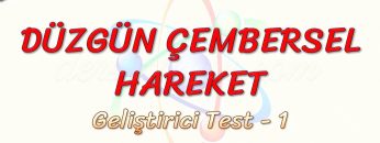 DÜZGÜN ÇEMBERSEL HAREKET / GELİŞTİRİCİ TEST – 1