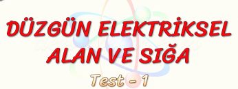 DÜZGÜN ELEKTRİKSEL ALAN VE SIĞA / YAPRAK TEST – 1