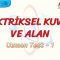 ELEKTRİKSEL KUVVET VE ALAN / UZMAN TEST – 1 (AYT)
