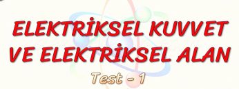 ELEKTRİKSEL KUVVET VE ELEKTRİKSEL ALAN / YAPRAK TEST – 1