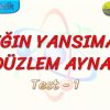 IŞIĞIN YANSIMASI VE DÜZLEM AYNALAR / YAPRAK TEST – 1
