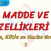 MADDE VE ÖZELLİKLERİ – 3 / ÖZKÜTLE KÜTLE VE HACİM GRAFİKLERİ – 1