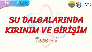 SU DALGALARINDA KIRINIM VE GİRİŞİM / YAPRAK TEST – 1