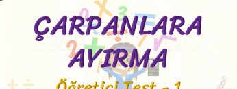 ÇARPANLARA AYIRMA / ÖĞRETİCİ TEST – 1