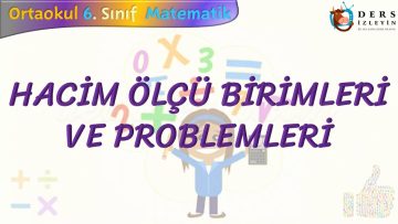 HACİM ÖLÇÜ BİRİMLERİ VE PROBLEMLERİ