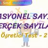 İRRASYONEL SAYILAR – GERÇEK SAYILAR / ÖĞRETİCİ TEST – 2