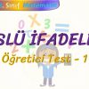 ÜSLÜ İFADELER / ÖĞRETİCİ TEST – 1