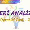 VERİ ANALİZİ / ÖĞRETİCİ TEST – 2