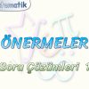 ÖNERMELER / SORU ÇÖZÜMLERİ – 1