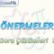 ÖNERMELER / SORU ÇÖZÜMLERİ – 1