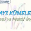 SAYI KÜMELERİ / NEGATİF VE POZİTİF SAYILAR