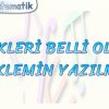 KÖKLERİ BELLİ OLAN DENKLEMİN YAZILMASI