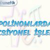POLİNOMLARDA FONKSİYONEL İŞLEMLER