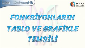 FONKSİYONLARIN TABLO VE GRAFİKLE TEMSİLİ