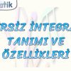 BELİRSİZ İNTEGRALİN TANIMI VE ÖZELLİKLERİ